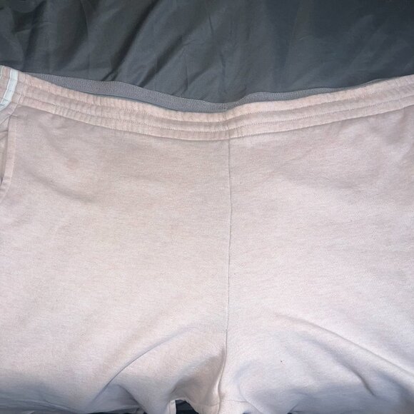 Adidas 3-Stripes Cropped Sweatpants Women’s 2XL – Light Pink Athletic Joggers - Picture 4 of 6